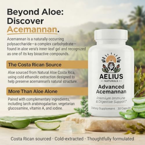 Aelius Naturals Advanced Acemannan Aloe Vera Capsules