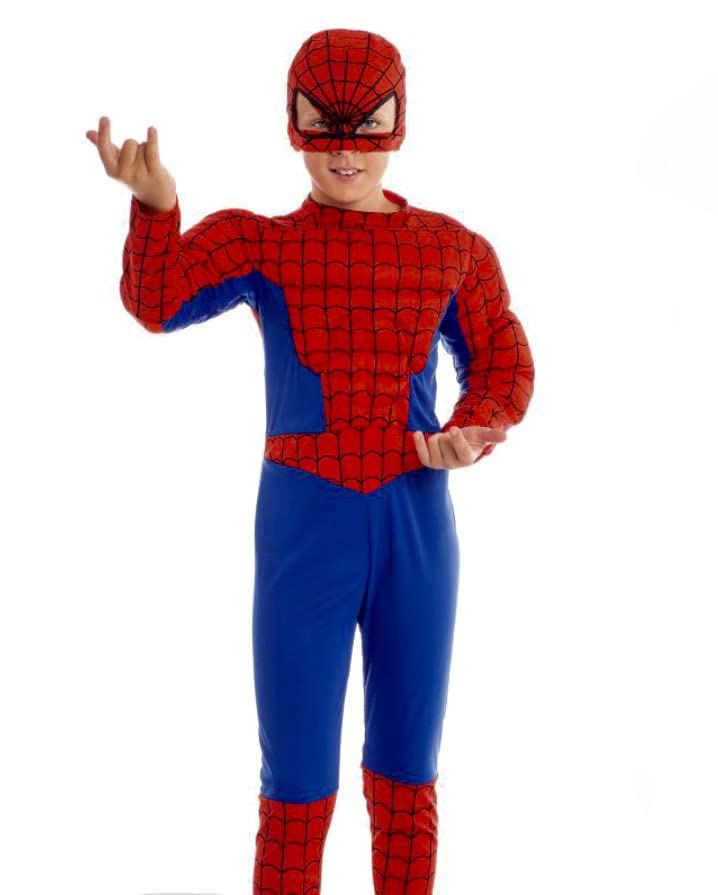 s/n Disfraz Superhéroe Spider Niño, Traje Cosplay Héroes Disfraz Niña Niño para Fiestas Carnaval Halloween Cumpleaños Talla Infantil