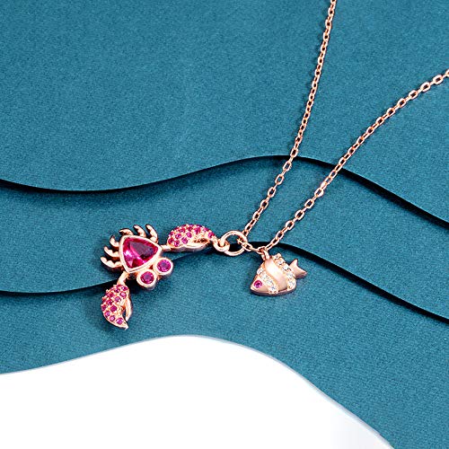S925 Sterling Silber Krabbe Halskette Frauen Nische Design Schmuck