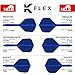 Target Darts K Flex Integrated Dart Flights and Shafts, No.2 Blue (Medium) | Pack of 3 K-Flex – No2, Kflex All in One Moulded Dart Flight & Stem | Professional Dart Accessories