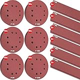 flex giraffe ge 5 r + sh kit 12 ZUSÄTZLICHE SCHLEIFPAPIER STREIFEN für schwer zugängliche Stellen. Bestens geeignet für Tür und Fensterrahmen, verwinkelte Stellen oder runde Teile. 2 Streifen in jeder Körnung sind enthalten.