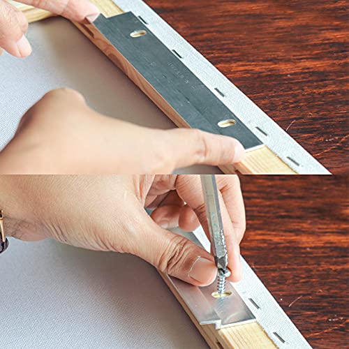 PHS - French Cleat Hanger Kit - 6 inch Heavy Duty Z Clips (3 Pairs) - Supports 50 lbs - Mirror Hanging Hardware, Picture Mounting Brackets, Wall Mount System for Frames & Cabinets - Thumbnail 7
