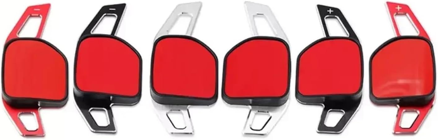 MUSM Aluminum Steering Wheel Paddle Shifter Extension ForA3 S3 8V A4 S4 A5 S5 B8.5 A6 S6 A7 S7 C7 Q5 Q7 2013 2014 2015 2016(Fit Type B Red)