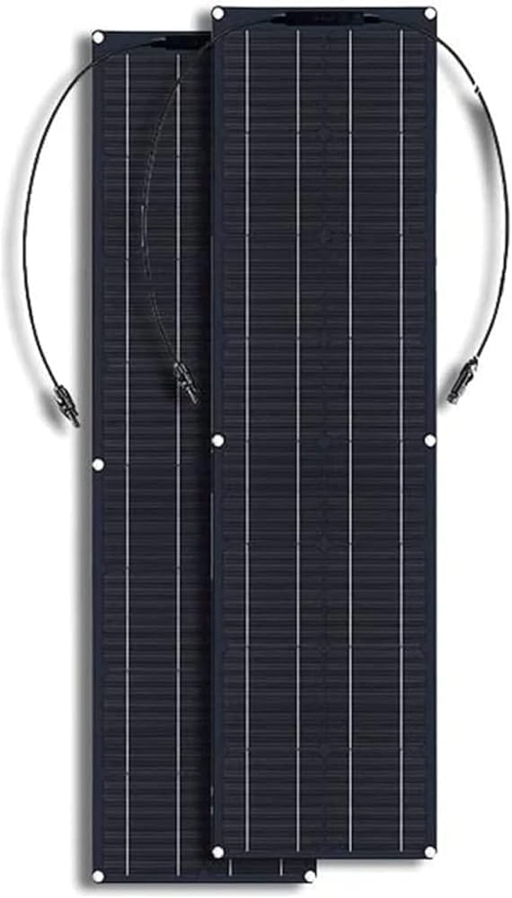 Elastyczny monokrystaliczny zestaw paneli słonecznych 500 W, ultracienki panel słoneczny z kontrolerem 40 A, 2 x 250 W, 12 V-24 V, panele Etfe dla rodziny, kampera, przyczepy kempingowej, łodzi
