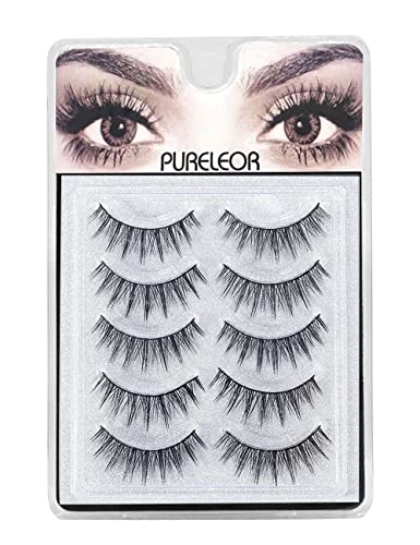 Falsche Wimpern 3D künstliche Wimpern natürlich lange Faux Nerz Wiederverwendbare dicke Wimpern 5 Paar Cover