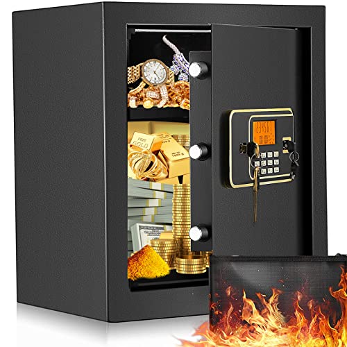 Nanpaders 51L Deluxe Tresor Ausgestattet mit 2 Schlüsseln 45*38*35cm, Digital Tastatur Safe, Stahllegierung Tropfentresore, Tastaturschloss, perfekt für Home Office Business Schmuck Cover
