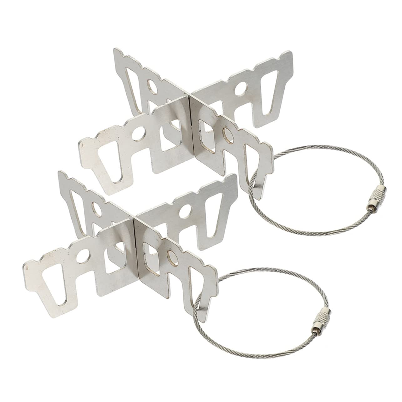 BESPORTBLE 4sets Edelstahl Camping Herd Stand Unterstützung Halterung Für Alkohol Solide Reise Getriebe 2 Stücke * 4
