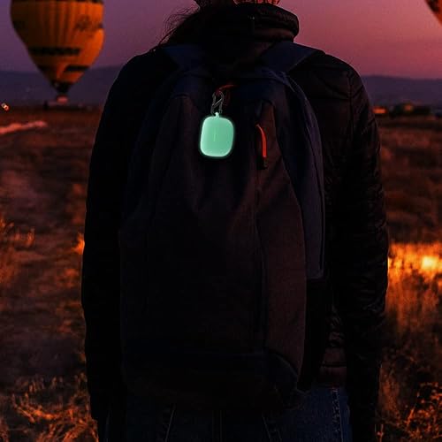 Miniatura 5 de Geiomoo Funda de silicona para Sony LinkBuds S, funda protectora con mosquetón (verde luminoso)