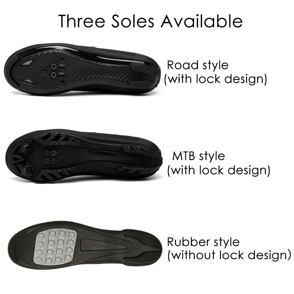 Hixingo Chaussures de Cyclisme pour Hommes Femmes, Chaussures D'équitation sur Route et Montagne Respirantes Mode Classic Crampons Semelle Dure Chaussures de Vélo Compatibles avec SPD
