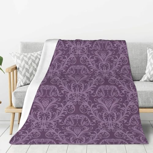 Couverture douce épaisse violette grand plaid lit canapé chaud - 2