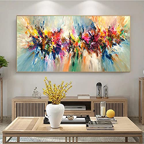 Art abstrait photos colorées toile peinture moderne 60x120 cm sans cadre pour salon