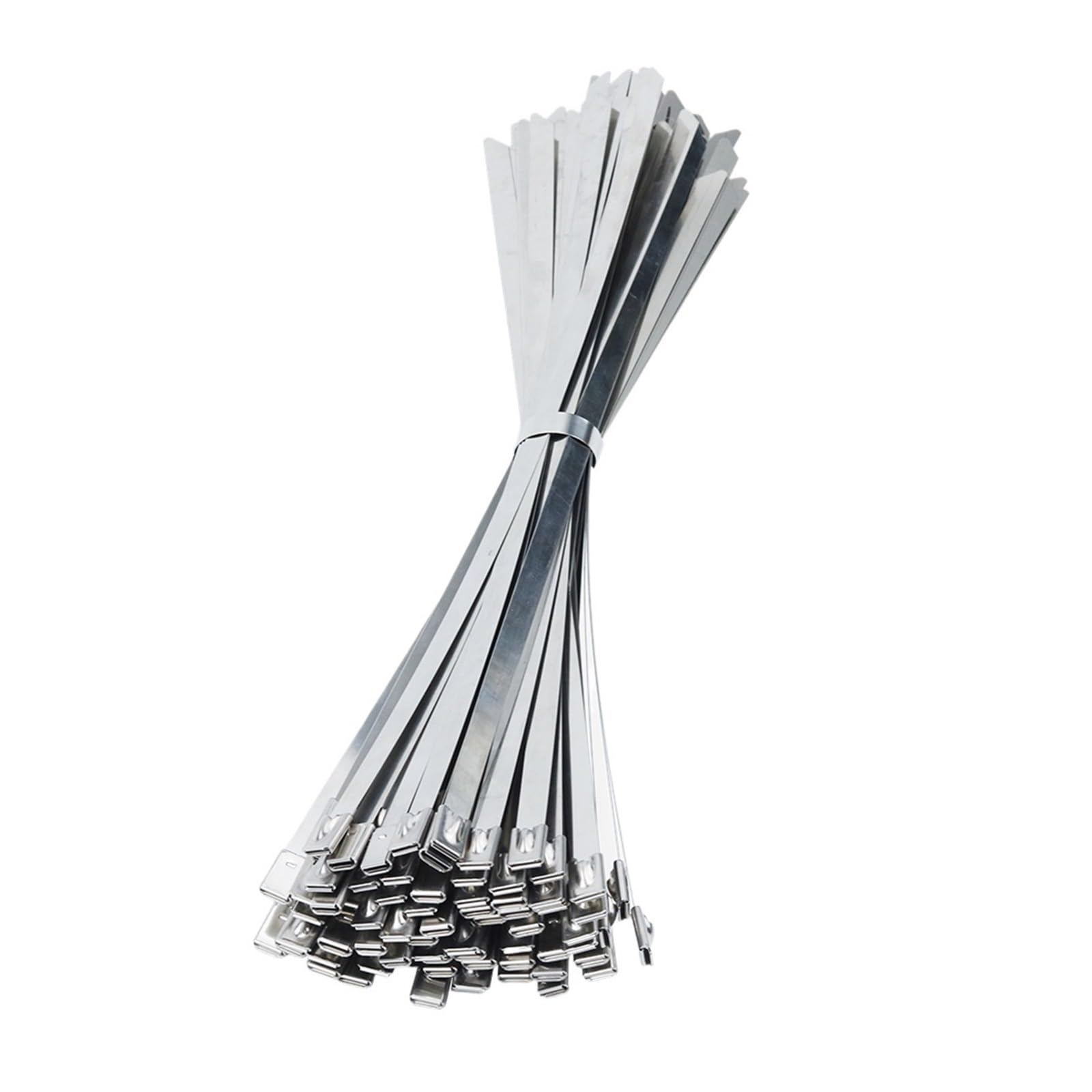 Fascette per cavi 100 pezzi fascette stringicavo in acciaio inossidabile 304 larghezza 7,9 mm fascette stringicavo in metallo multiuso autobloccanti pesanti 100/200/300/500/550 mm(7.9mm x 350mm)