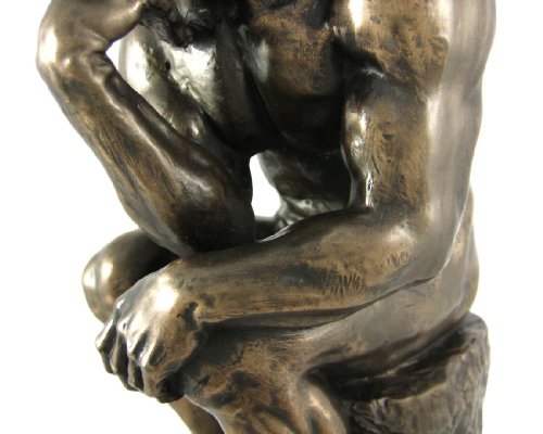 Rodin The Thinker Estatua Figura Masculina Desnuda miniatura 5