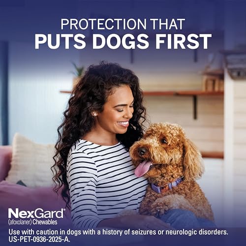 NexGard® (afoxolaner) Flea and Tick Protection for Dogs Oral Soft Beef Flavored Chewables, 60.1 to 121 lbs (Red Box) 6 Chews (6 Month Supply) - Image 3