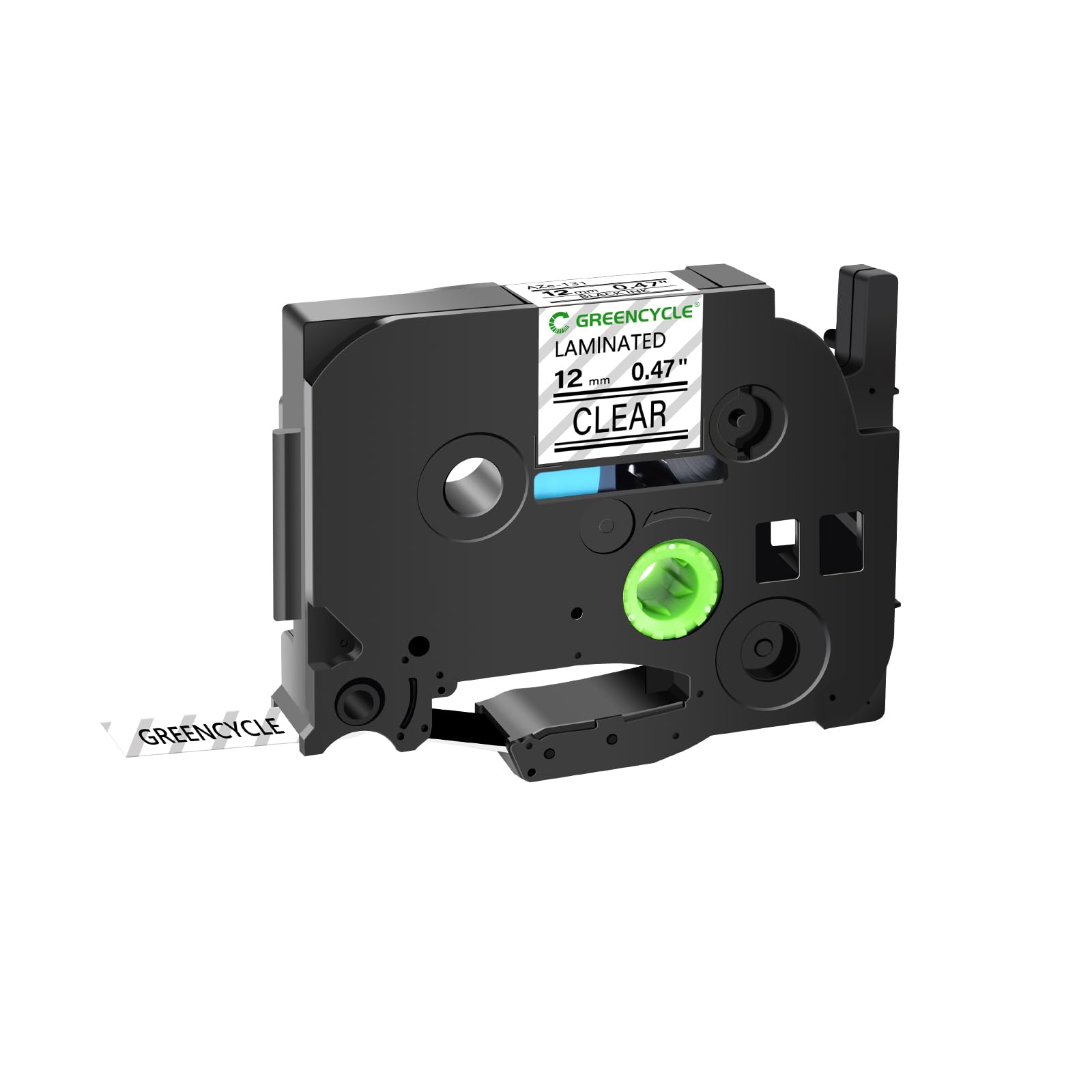 GREENCYCLE Compatible for TZ TZe 131 TZ-131 TZe-131 Label Tape for PT-D210 PT-H110 PT-D400AD Ptouch Label Maker 12mm (1/2 Inch) x 8m (26.2 ft)