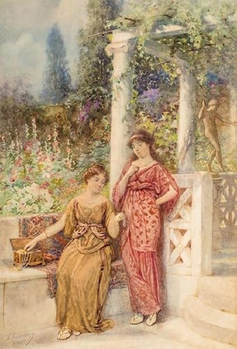 Impression d'affiches Affiche Toile Femmes sur la terrasse Wilhelm Kotarbinski 60x90cm
