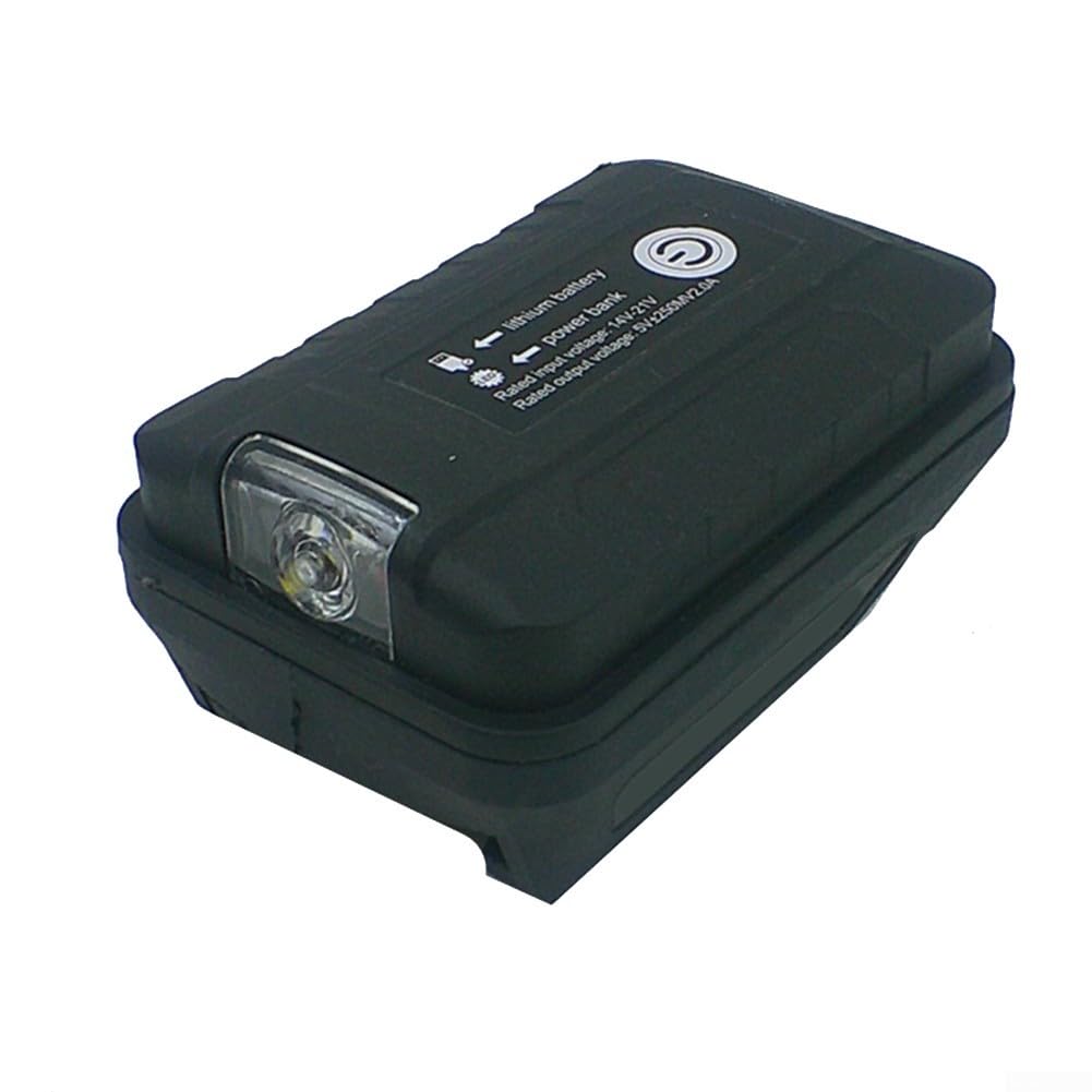 LED Light and USB Charger Adapter for Worx 20V 4-Pin Batteries WA3530 WA3551 WA3553, Power Tool Accessory with Smart Protection Board for Mobile Phone Charging