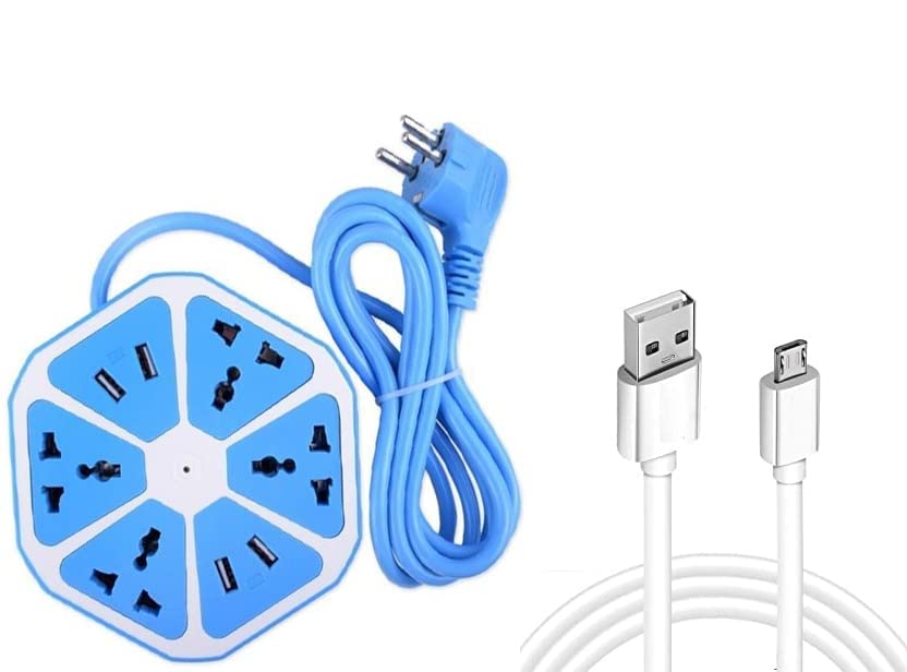 Hexagon Electrical Switch Charging Port Hub Extension Board Power Socket Hub Charger Heavy Duty 4 Socket Extension Boards with 4 USB Charging Ports-image-49