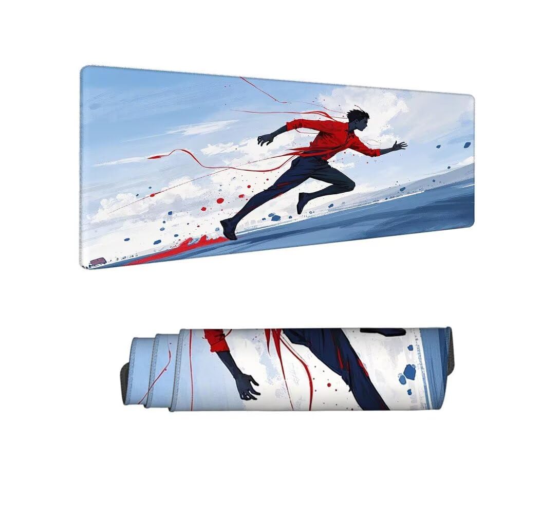 Giappone Tappetino Mouse XXL 1000x500x3mm, Gaming Tappetino Mouse Atleta Mousepad con Base in Impermeabile Gomma Antiscivolo per Tastiera, PC, Computer Ufficio Idea Regalo per Festa del Papà X-884