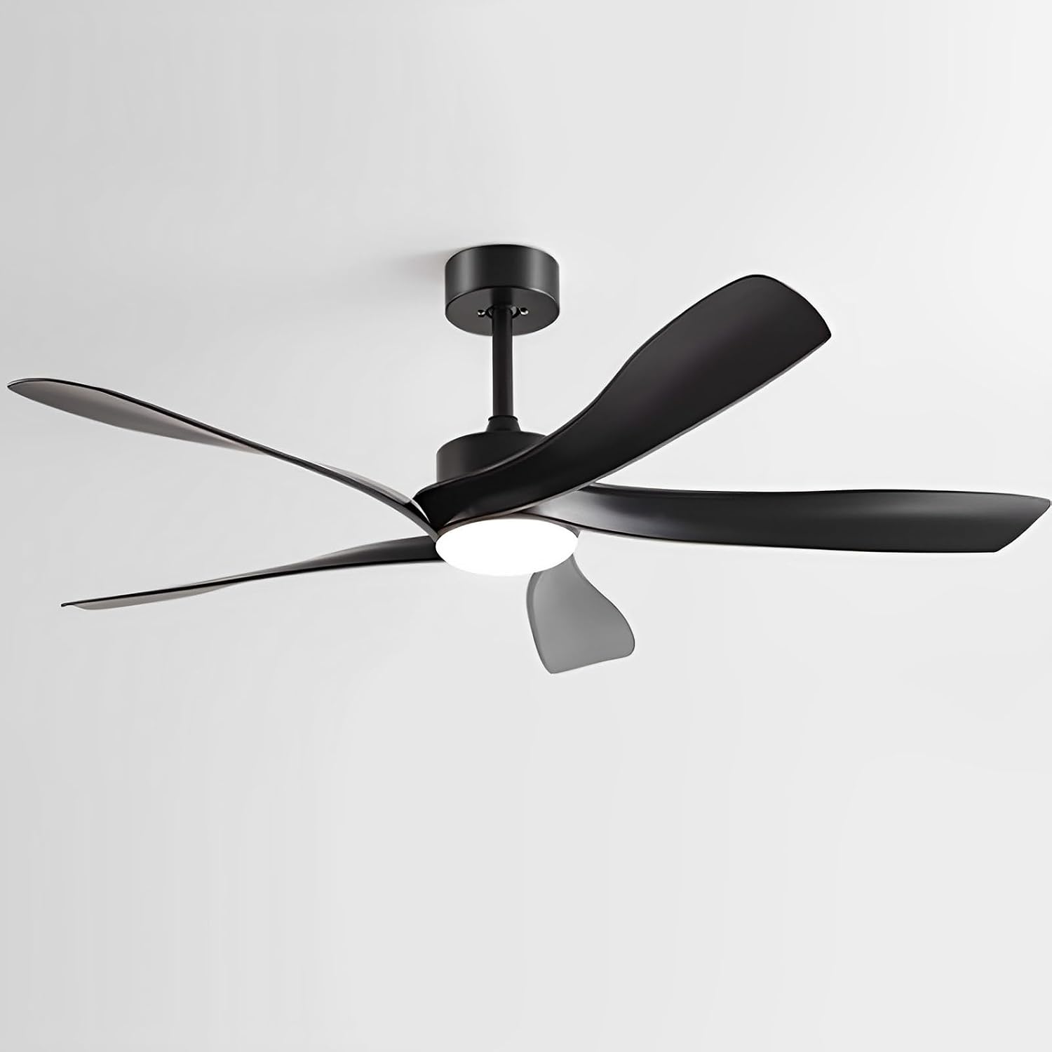55 Inch Ceiling Fans with Lights and Remote, Modern Large Ceiling Fan Light, 5 Blades, 6 Speed Reversible Quiet Ceiling Fan for Living Room Bedroom Patio Indoor/Outdoor