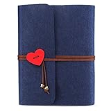 ringbuch kalender filz Hochwertiger filzeinband mit liebesdekoration, 25x20 cm, 60 schwarze Seiten（Alle Fotoalben werden grundsätzlich mit der Seitenzahl beschrieben. Hierbei hat 1 Blatt = 2 Seiten. Das Album hat 60 Seiten = 30 Blatt.）