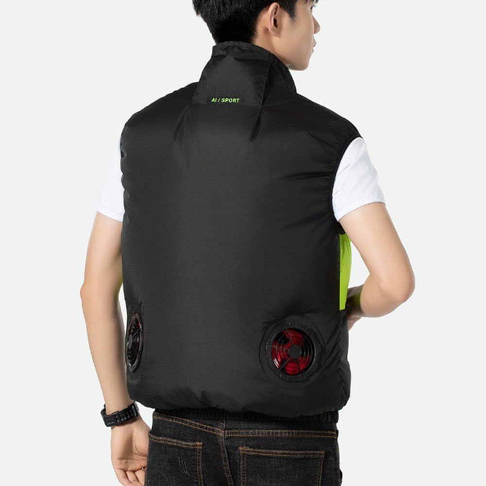 Sanfly Cooling Fan Vest, Air Conditioning Fans Vest Electric Cool Vest Heat Reducing Clothing for Hiking Cooling Work Fishing