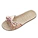 PPangUDing Sandalen Hausschuhe Damen Sommer Mode Bohemian Blume flache Schuhe Freizeitschuhe Frauen Freizeit Urlaub Strand Sommerschuhe rutschfeste Dusche Badeschuhe Strand Flip Flops