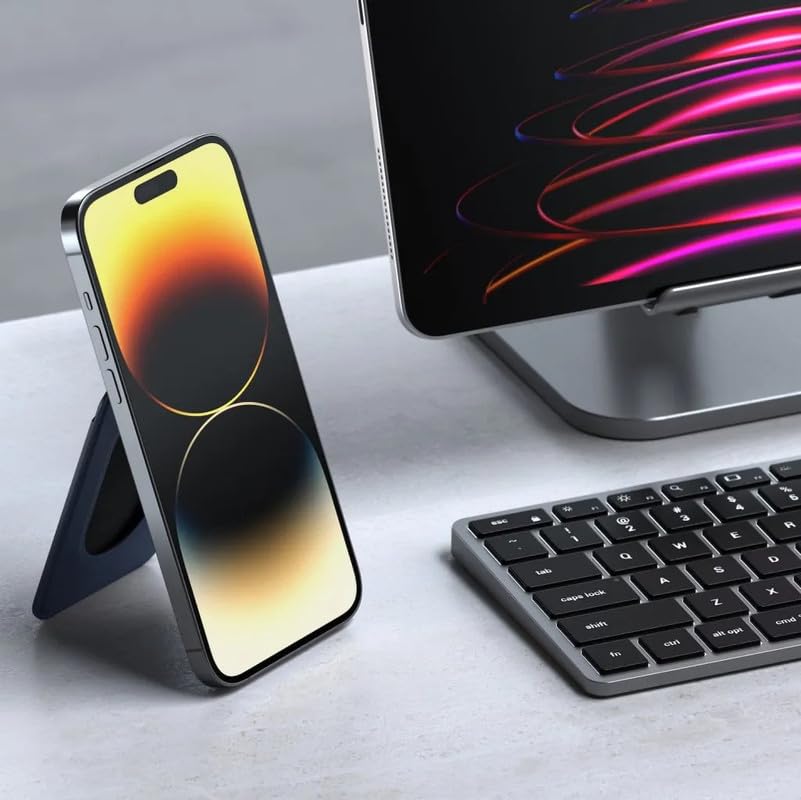 Image of ClickCase Magnetic Wallet with Video Stand, Compatible with MagSafe Wallet with Kickstand, Card Holder for iPhone 17 /16 /15 /14 /13 /12 Series (Black)