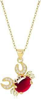 Animal Pendant Necklace for Women, Waterproof Non-Tarnish Gold Plated Crystal Birthstone Design, Perfect for Birthday, Valentine's Day, Mother's Day Christmas,Thanksgiving Day Gifts
