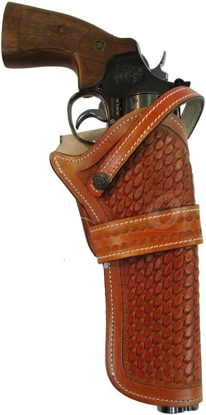 Leather Holster Western Cowboy Revolver Pistol Heritage Rough Rider Universal FIT Gun Cover .22 .32 .45 Right Handed