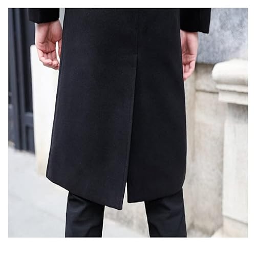 Casaco de poeira longo homens inverno trincheira quente pano casaco homens Double Breasted Slim Casa