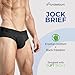 Rounderbum Men’s Lift Tech Jock Brief – Black, X-Large | Men’s Butt Lifting Underwear with Hidden Bands, Supportive Jock Brief Style, No Padding, 1-Pack, Sizes S–XL