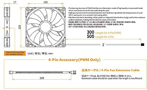Kaze Flex Slim 120Mm Pwm 300-1800Rpm Case Fan #TOP5