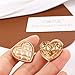 generic 10 Pcs Heart-Shaped Golden Metal Decorative Buttons, Vintage Buttons for Wedding Dress Clothing Accesories Sewing Buttons(25mm-Fog Gold), AM15SD095INUS*10