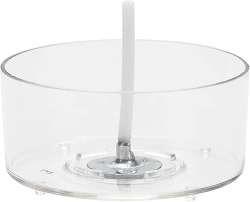 CandMak Vasos de vela de té, 50 piezas de plástico de policarbonato transparente vacío para luz de té molde de lata con 50 mechas de vela de té