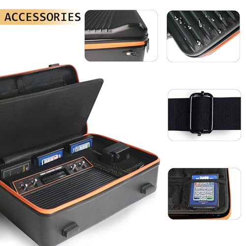 Intecgaming Carrying Case for Atari 2600 plus, Large Capacity Storage Case Suitable for Atari 2600+ console, Joystick Controller, Cartridges and Accessories. - Image 3