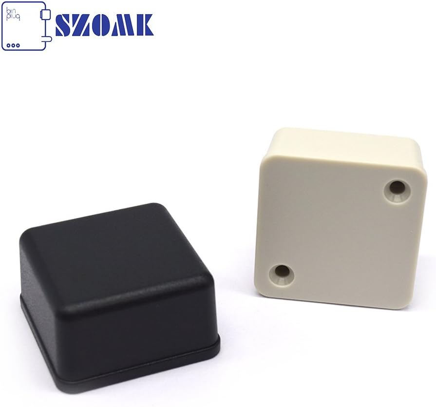 ABS Plastic Waterproof Junction Box Small Black Project Diy Case 36x36x20mm (Black)