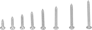 400Pcs M2.2 Stainless Steel Stainless Steel Screws M2X10Mm, Pan Head Screws High Strength Self Tapping Screws Assortment Kit