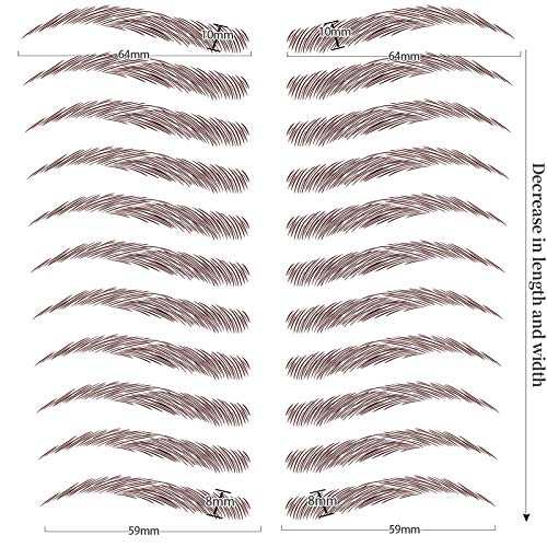 Aresvns Eyebrow Tattoo Sticker,4D Tattoo Eyebrows Newly Improved 77 Pairs! Reddish Brown(Chocolate Color) Eyebrow Tattoo Sticker,Suitable Sizes,Waterproof And Long-Lasting 3-5 Days #TOP4
