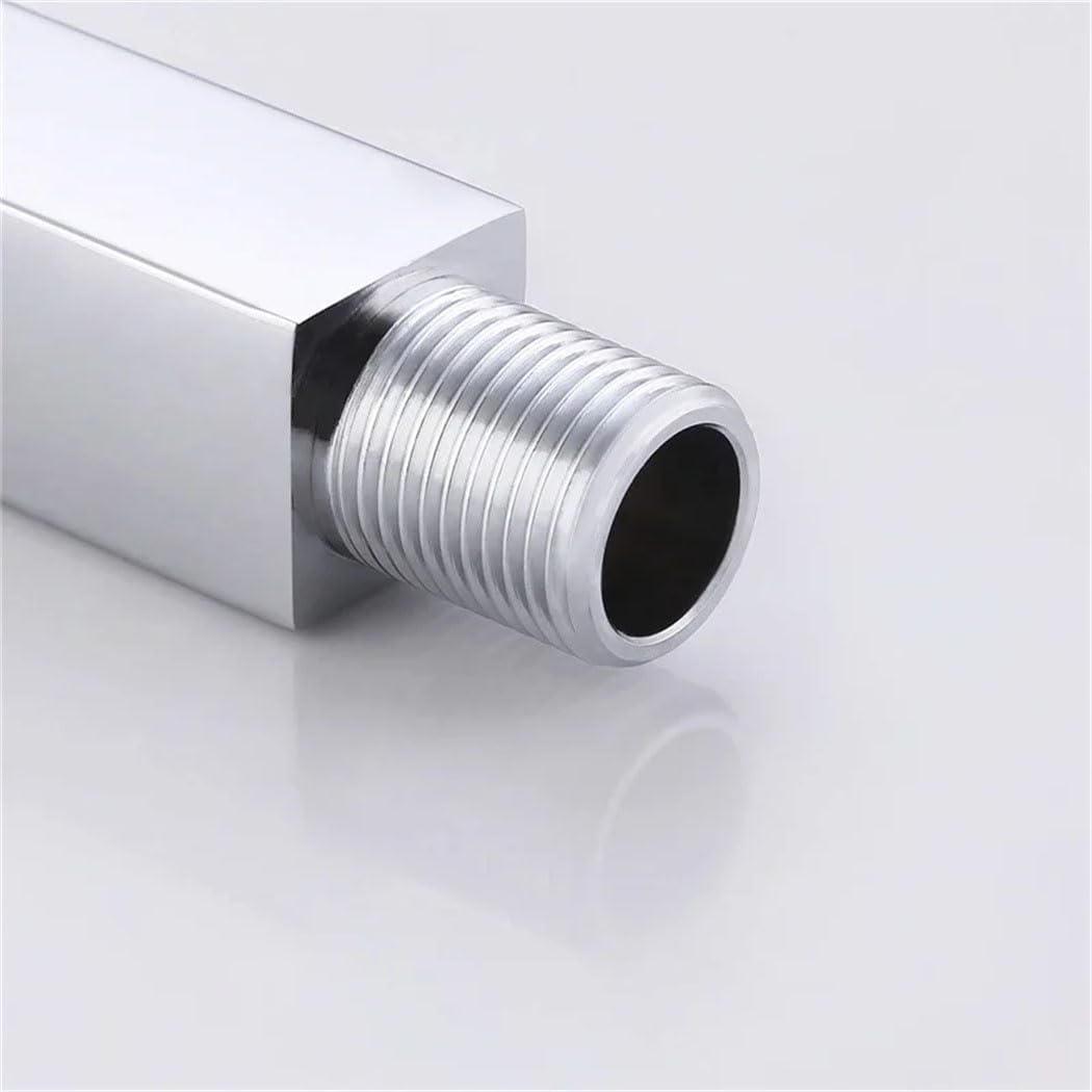 40CM Square Shower Arm Stainless Steel Rainfall Shower Head Extension Pipe Bathroom Wall Mounted Extender Arm Accessories