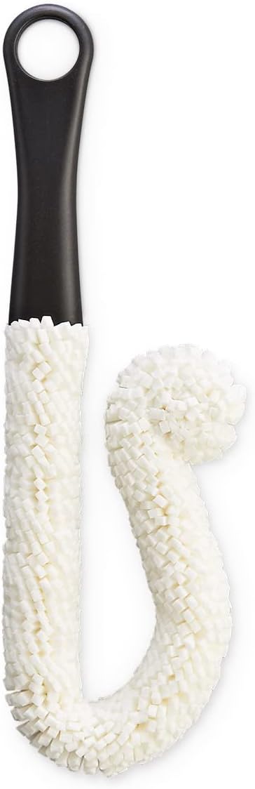 HIC Kitchen Bar Soft Foam Decanter Brush - Non-Scratch Foam Tips, Flexible for Narrow Openings, Ideal for Decanters, Pitchers, Glasses, Vases, Long-Lasting, Made from EVA