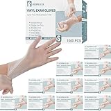 MEDPRAYER Vinyl Exam Gloves - Disposable Latex & Powder Free Gloves for Cleaning, Hand Protection and Food Safe Use - 4 Mil, Extra Large, 100 Count