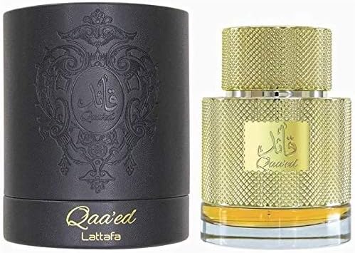 Perfume Qaa’ed 100ml, Unisex Eau de Parfum Arabic Oud Oriental Perfume Woman Attar Men Musk NOTES: Cardamom, Bergamot, Cinnamon, Cedar, Saffron, Oud