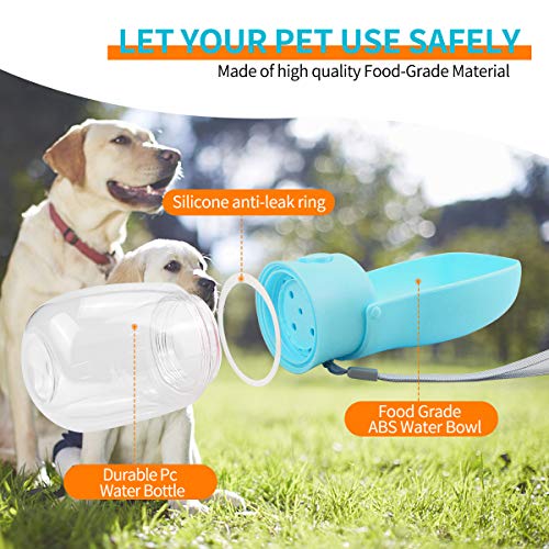 MGLIMZ Dog Water Bottle, Foldable Pet Portable Water Dispenser with Drinking Feeder, Leak proof Water Bottle for Dogs… - Image 6