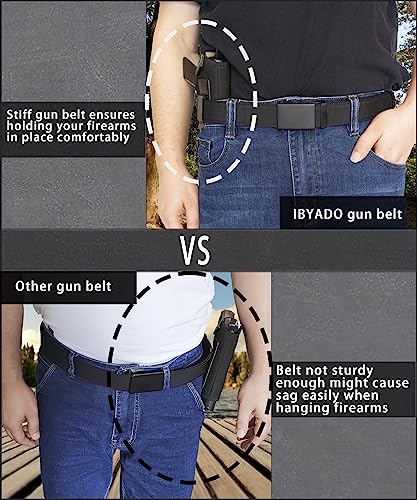 Ibyado Gun Belt, Edc Belt, Sturdy Concealed Carry Belt With Ratchet Buckle Reinforced Nylon Tactical Gun Belts For Men Concealed Carry #TOP3