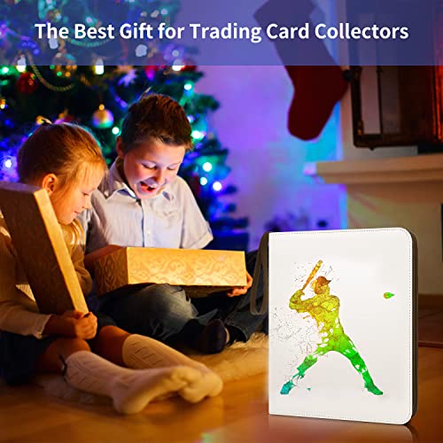 Hesplus Card Binder 9 Pocket, Trading Card Binder With Sleeves, Baseball Card Binder, Sports Card Binder Collectible Trading Card Albums Fits 900 Cards With 50 Removable Sleeves For Mtg, Tcg #TOP6