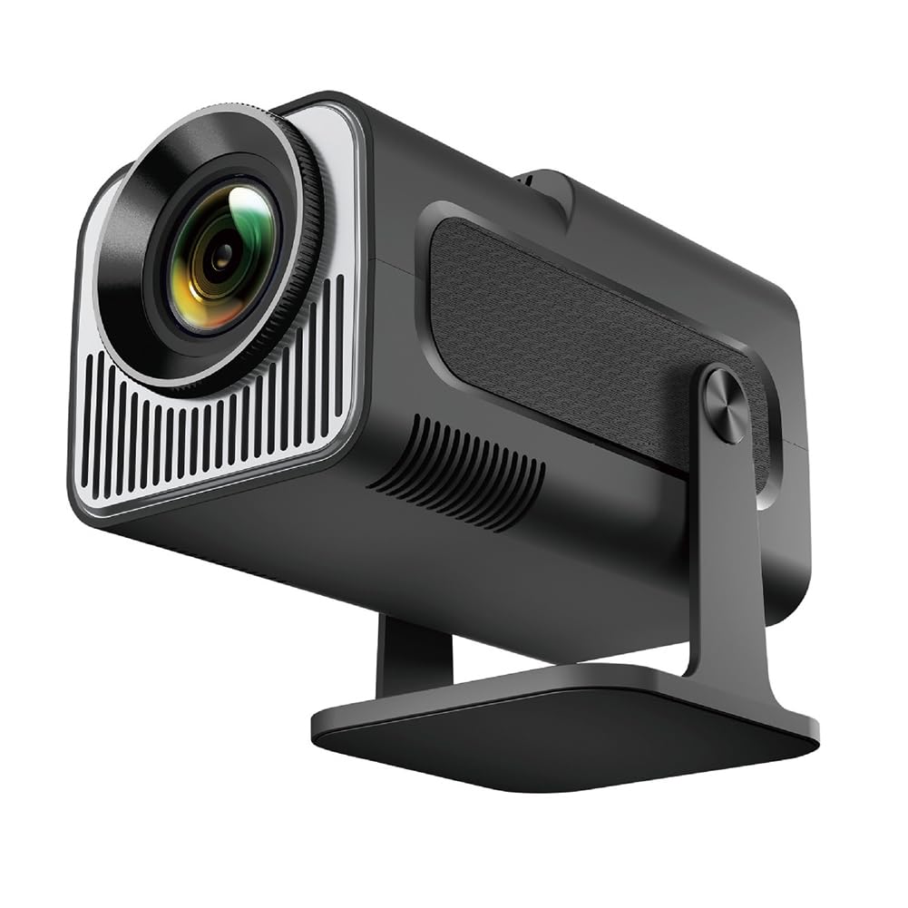 HY320 Mini Proyector Nativo 720P Android 11 4K 300ANSI Wifi6 BT5.0 Proyector Portátil de Cine para Exteriores 180° Enchufe UE