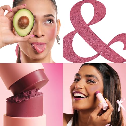 Image of Blue Heaven Kiss and Blush Lip, Cheek and Eye Tint with Avocado Oil and Mango Butter | 3 in 1 Lip and Cheek Tint Stick | Rich Smooth Formula | Easily Blendable Makeup Tint | Rosy Dusk | 8.5gm