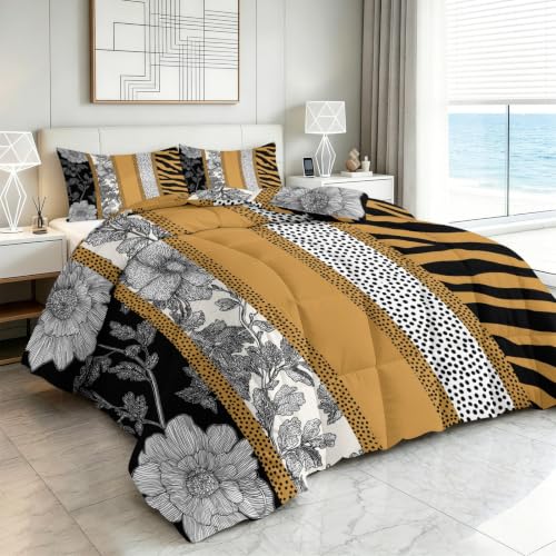 Couette patchwork réversible 260x220 cm avec 2 taies d'oreiller 65x65 - 4