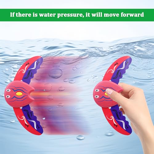 GETRICH 2 Stück Unterwasser Glider Upgradierte Version, Wasserspielzeug Kinder, Teufel Fisch Schwimmbad Spielzeug, Pool Spielzeug, Tauchspielzeug für Kinder für Schwimmbäder Badewannen Wasserparks